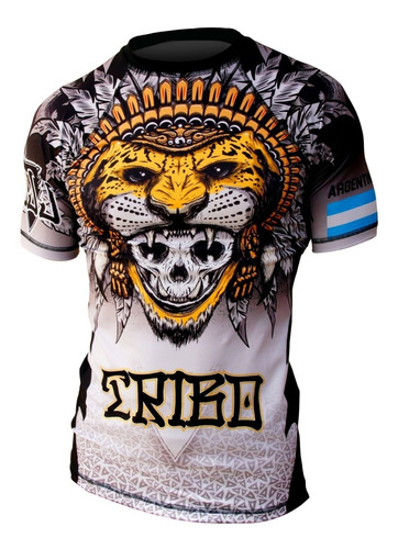 Lycra Tribo Shaka Rashguard Mma Bjj Thai Nogi Nogi Crossfit