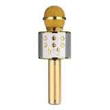 Micrófono Wsier Ws-858 Dinámico Omnidireccional Color Oro