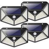 Pack Focos Lampara Led Solar Con Sensor De Movimiento 600lm