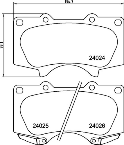 Pastillas Frenos Delanteras Toyota Fj Cruiser 2006-2018 Foto 2