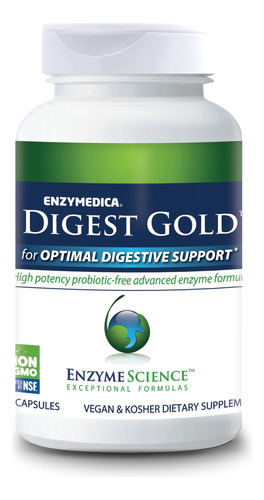 Enzyme Science Digest Gold, 90 Capsulas - Suplemento Enzimat