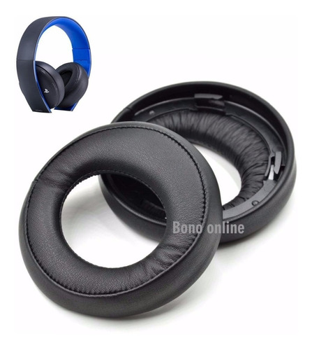 Almofadas Espumas Para Headset Sony Ps3 Ps4 Gold 7.1 Preto