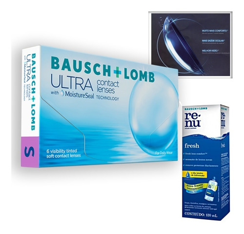 Lentes De Contato Ultra Bausch & Lomb + Renu 120ml 