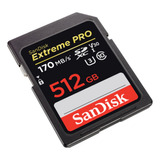 Cartao Sandisk Sdxc Extreme Pro U3 Ultrahd 4k 200mb/s 512gb