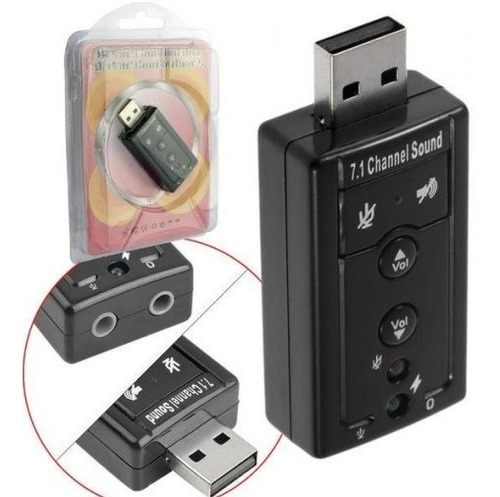 Placa Adaptador De Som Usb 7.1 Canais 3d Adaptador Audio Pc