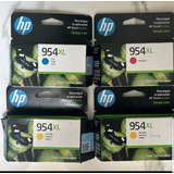 Vendo Lote 4 Tintas Hp 954 Xl, 1 Cian, 1 Magenta Y 2 Yellow