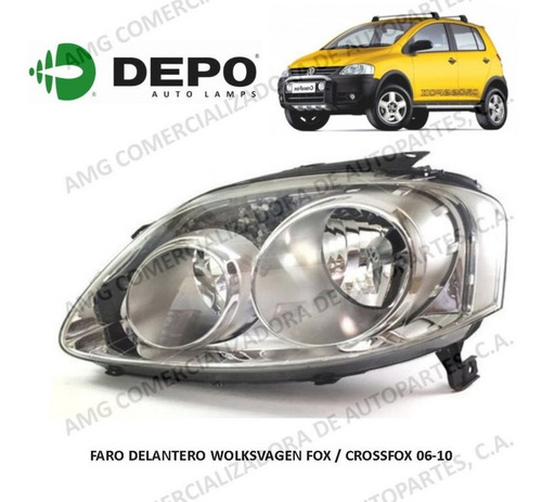 Faro Derecho Volkswagen Fox-crossfox (doble Foco) Depo. Foto 4