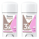 Desodorante Rexona Creme Clinical 58g Feminino Classic - 2un