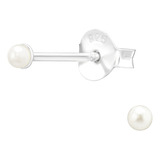 Aros Mini Perlas, Plata 925, 2da Perforación,  Eclips