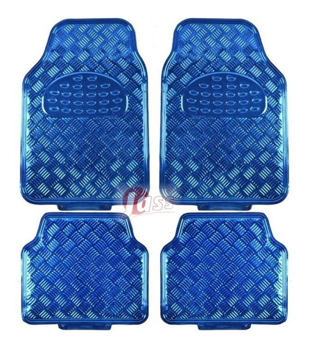 Cubre Alfombra Deportiva Metalizada Auto Camioneta 4 Piezas Varios Colores