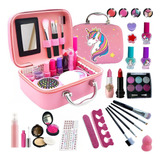 Set Maquillaje Belleza Juguete Para Niñas Lavable 27 Pcs