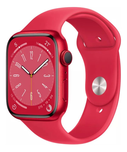 Apple Watch Series 8 45mm Gps Red Sport Band Mnur3ll/a