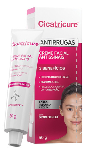 Creme Facial Antissinais Bio-regenext 50g Cicatricure