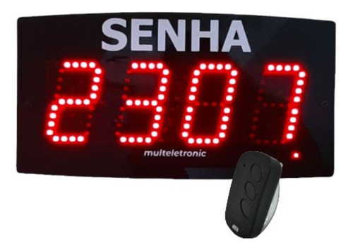 Painel De Senhas Sequencial Led Controle S/ Fio (completo)