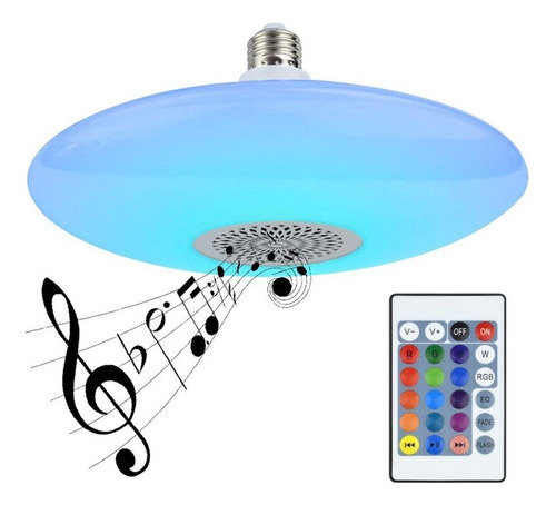 Ampolleta Ufo Rbg E27 Bluetooth Control Remoto Parlante