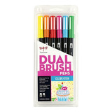 Tombow 56225 Dual Brush Pen Art Markers Celebration 6-pack