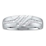 Anillo Talla 8 Para Hombre S M Diamond Corp En Oro Blanco