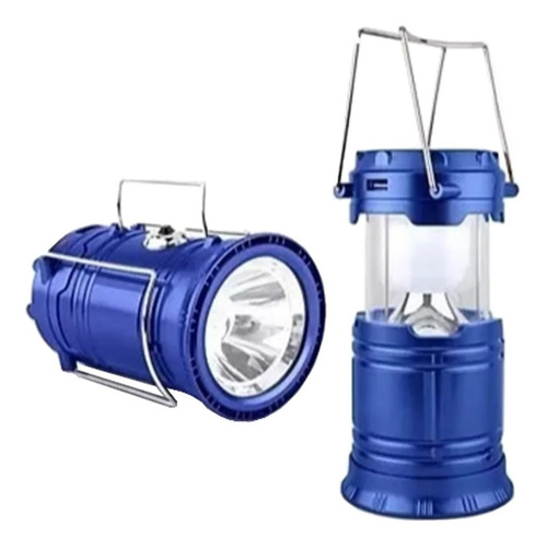 Lanterna Lampiao Solar Led Pesca Camping E Carrega Celular 