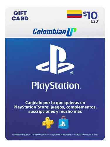 Tarjeta Psn $10 Usd Para Cuenta Colombiana Ps4 - Ps5