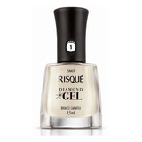 Esmalte Risqué Diamond Gel Branco Camafeu Cremoso 9,5ml