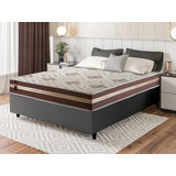 Cama Box Espuma Chicago Marrom Viúva 128x188x57