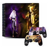 Kit Skin Playstation 4 Ps4 Pro Naruto Sasuke+ Skin Controle