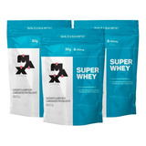 Combo 3x Super Whey Refil 900g - Max Titanium Sabor Morango