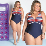 Maiô Plus Size 46 A 60 Com Bojo Alças Reforçadas Natação