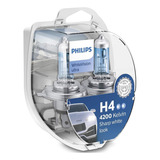 Kit 2 Lamparas Philips H4 Sharp White 4200k 60/55w T10 Blue