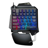 Teclado Gamer Uma Mão Rgb Led Single Handed Usb Notebook Pc 