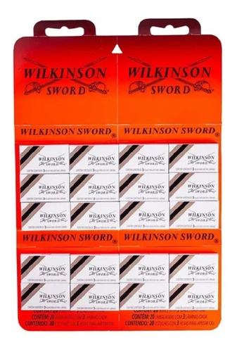 Wilkinson Sword Lâminas Inox Cartela Com 20 Unidades