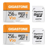 Gigastone 256gb 2-pack Tarjeta Micro Sd, 4k Video Pro, Uhs-i