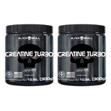 Kit 2x Creatina Turbo 300g Black Skull Diversos Sabores