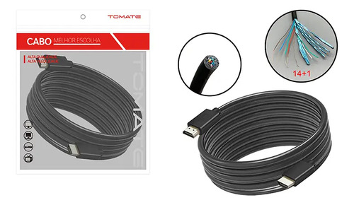 Cabo Hdmi Ultra Hd 20 Metros Tomate Mhd-4028