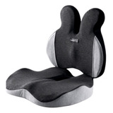 Cojín De Asiento De Coche Y Almohada De Soporte Lumbar Gris