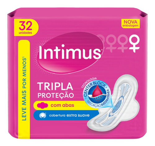 Absorvente Externo Intimus Tripla Proteção Suave C/abas-32u