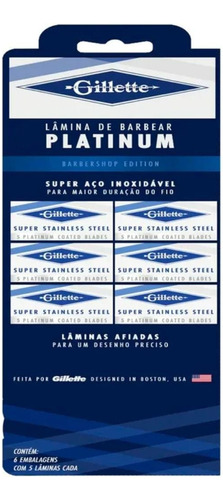 Lamina De Barbear Gillette Platinum 30 Laminas