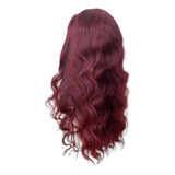 Lace Front Cabelo Humano Vermelho Orelha A Orelha 65 Cm 