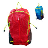 Mochila Trekking 25 Litros Montañismo Viaje Scout Bamboo Tokio Resistente Al Agua Con Bolsillos Y Compartimiento Azul