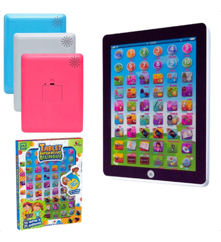 Tablet Interativo Infantil Educativo Bilingue Para Crianças 