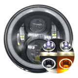 Faro Led 7 Pulgadas Con Ojo De Angel Jeep Wrangler Moto 