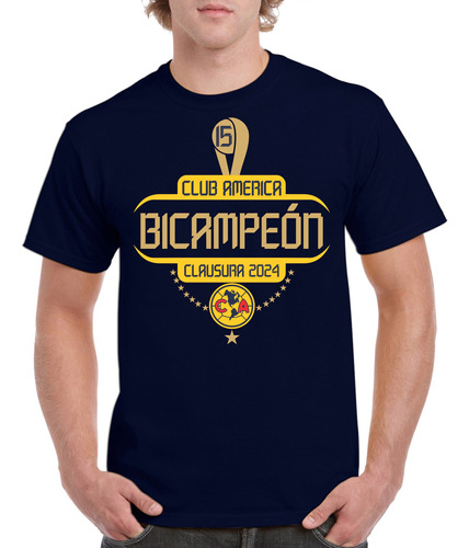 Playera América Bicampeón Clausura 2024 Personalizada 