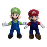 Mario Bros Luigi De Peluche En Pareja 28cm Set De Dos