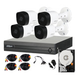 Kit Dvr 4 Camaras 2mp Bullet Dvr 1080p Lite H.265+ 500gb