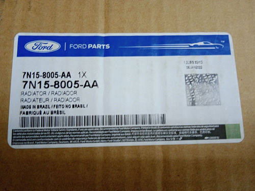 Radiador Ford Fiesta-ecosport Automatico 1.6 Original Nuevo Foto 5