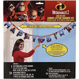 Amscan Disney / Pixar Los Increíbles 2  Jumbo Add-an-edad Ca