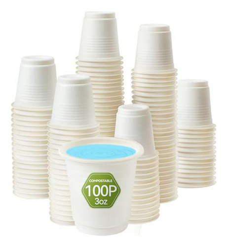 Vasos De Baño 3oz Compostables 100p - Ecológicos Y Biodegrad