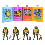 Tortugas Ninja Neca Tmnt Animated Series Pizza Club - 4 Pack