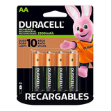 4 Piezas Aa Duracell Recargables