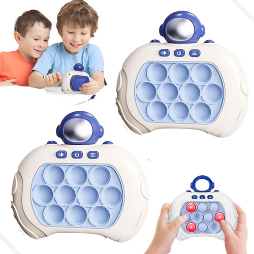 Kit 2 Pop-it Gamer Quick Push Brinquedo Infantil C Luz E Som